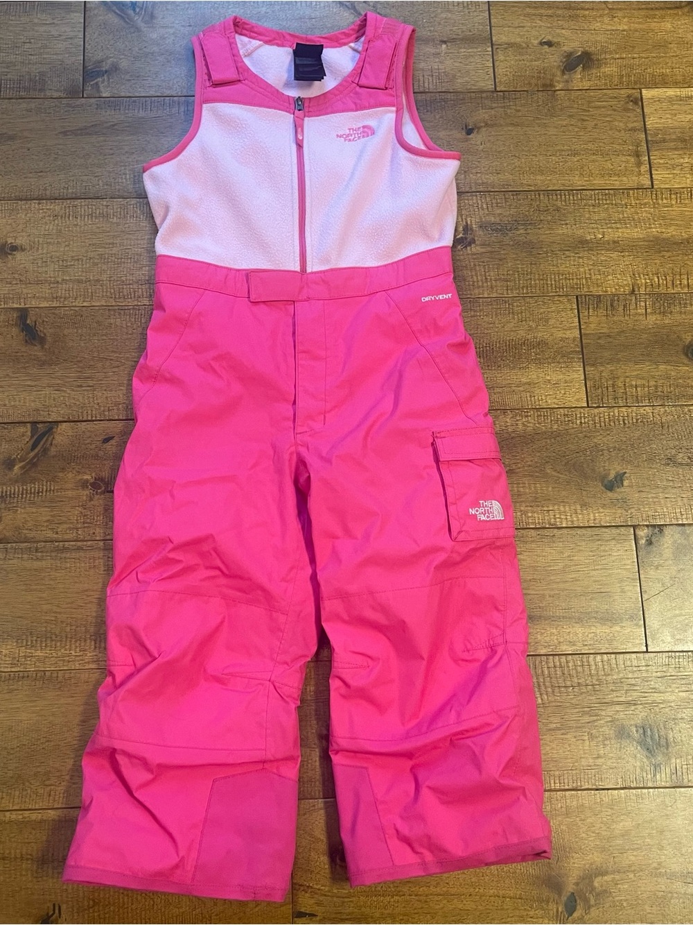 The North Face Snow Suit Bibs Toddler Girls 4T Fleece Overalls Adjustable